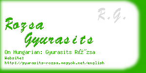 rozsa gyurasits business card